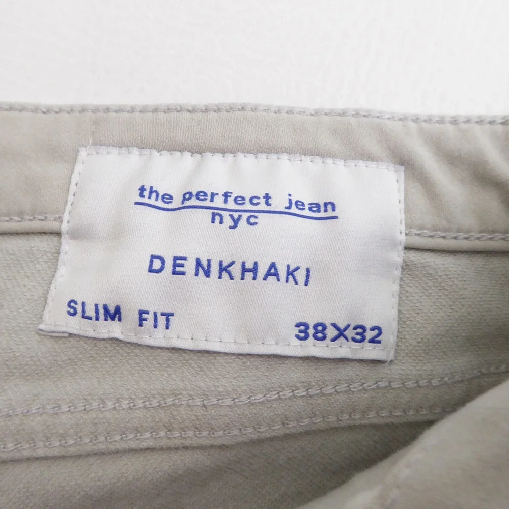 The Perfect Jean NYC Mens Slim Fit Pants Denkhaki Khaki 38x32